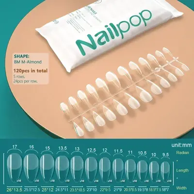 Image de Faux Ongles Pression N64 - 120 Pièces Coffin Gel Doux