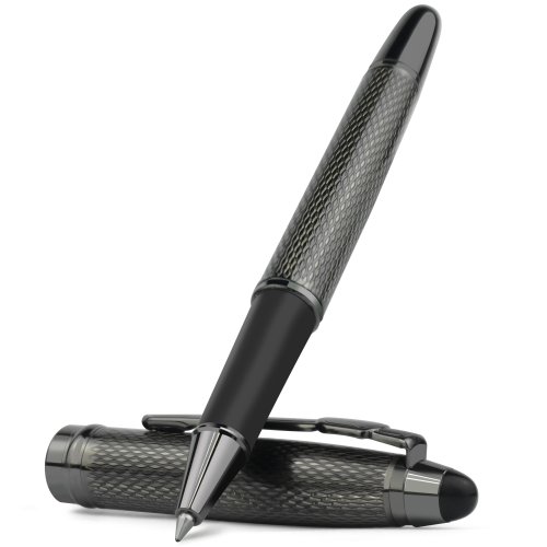 Image of Stonego Classic Luxury Stainless Steel Rollerball Pen – Elegant Writing Instrument for Men and Women, Perfect for Office, School, Business, and Executive Use