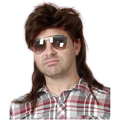Image de Perruque Mulet Blonde Homme - Style Joe Dirt
