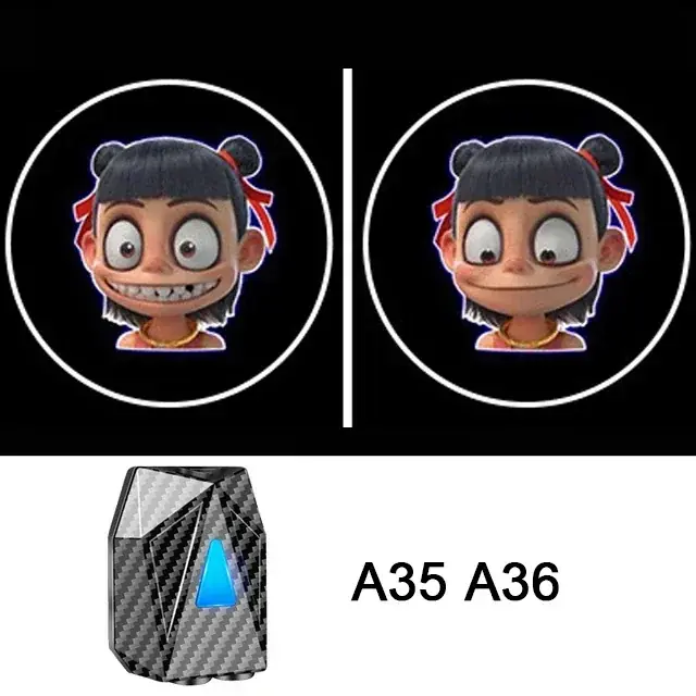 Image de Projecteur LED Animé pour Voiture - Lumière Dynamique sans Fil