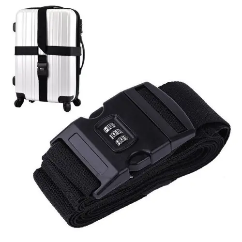 Image de Ceinture de Sécurité pour Valise - Sangle Renforcée avec Verrouillage