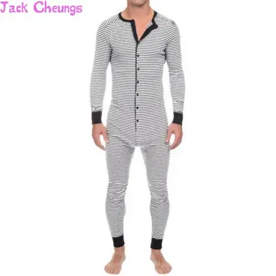 Image de Pyjama Homme Rayé à Manches Longues - Confort & Style