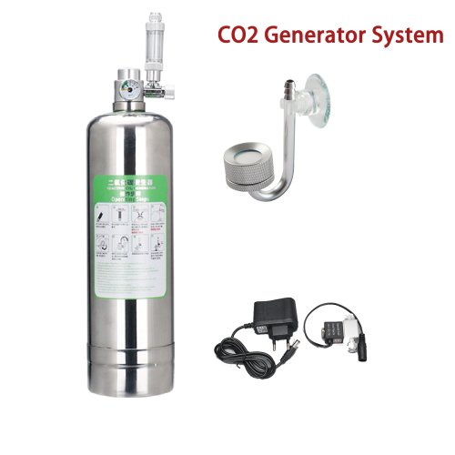 Image of Natural CO2 Generator System Kit with Stainless Steel Cylinder for Aquatic Plant Growth and Healthy Fish Tank Environment