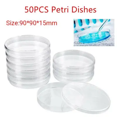 Image de Boîtes de Pétri 90x15mm - Lot de 50 - Idéal pour l'Expérience Scolaire