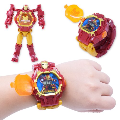 Image de Montre Spiderman Transformable Robot pour Enfants