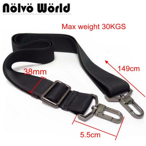 Image of Durable 38mm Nylon Shoulder Strap with Strong Metal Hook – 30kg Load Capacity for Men's Laptop Bags and Backpacks – Replacement or Upgrade Accessory