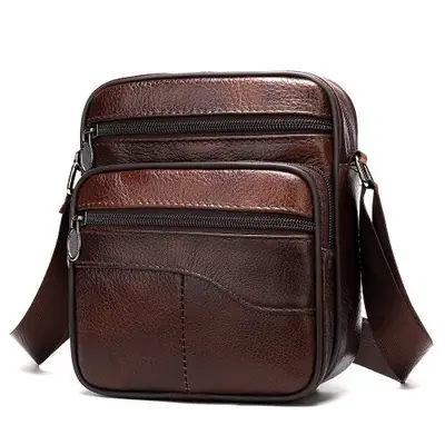 Image de Sac Bandoulière Homme Cuir Véritable - Élégant & Pratique
