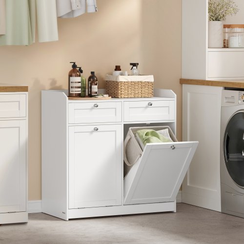 Image de Meuble Salle de Bain avec Paniers à Linge - Rangement Pratique