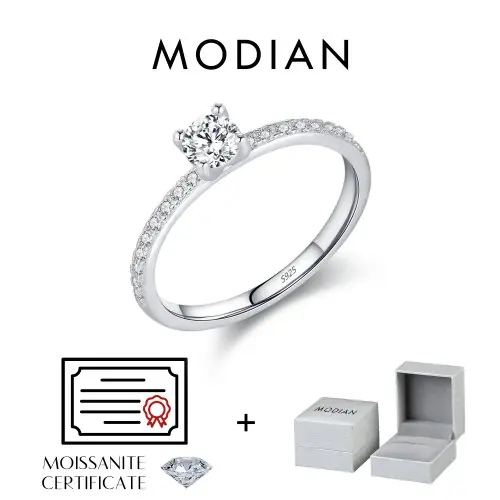 Image de Bague Moissanite Carrée en Argent Sterling 925 - Élégance & Éclat