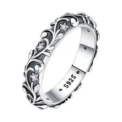 Image de Bague 3 Anneaux en Argent Sterling - Élégante & Confortable