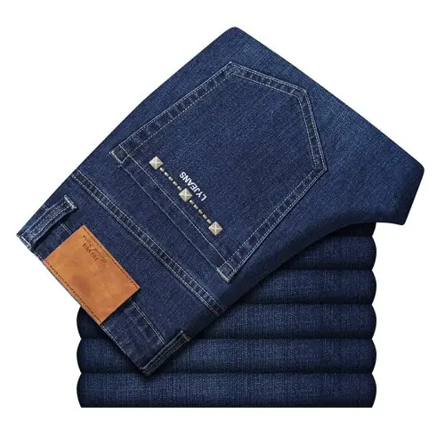 Image de Jeans Baggy Y2K Vintage Homme - Noir & Bleu