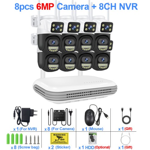 8CH nvr et 8 camb