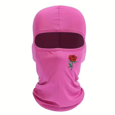 Image de Cagoule Rose Imprimée - Protection Solaire & Vent