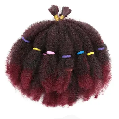Image de Cheveux Afro Crépus Synthétiques 12 Pouces - Prêt à Tresser