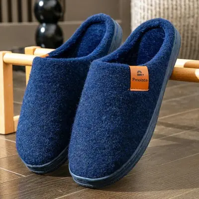 Image de Pantoufles Hommes Confortables en Feutre - Plateforme & Mousse Mémoire