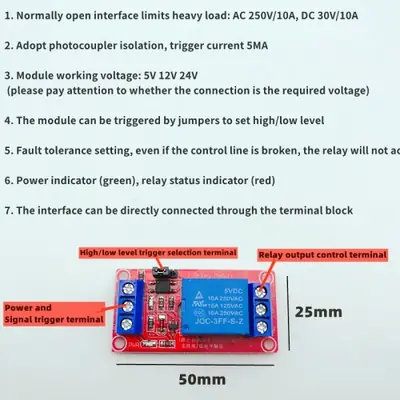 Image de Relais de déclenchement 1-8 canaux 5V/12V/24V