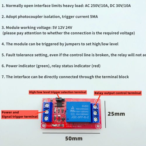 Imagen de Módulo de Relé Inteligente 1-8 Canales 5V/12V/24V