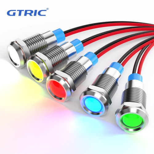 Afbeelding van LED Indicatielampjes - 5-Pack Metalen Signaallicht voor 6-220V