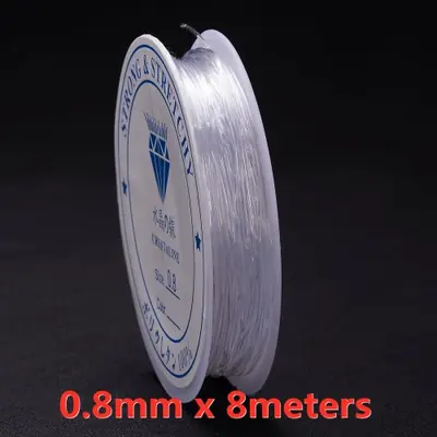 Fil Élastique Transparent 0.5-1.5mm pour Bijoux DIY