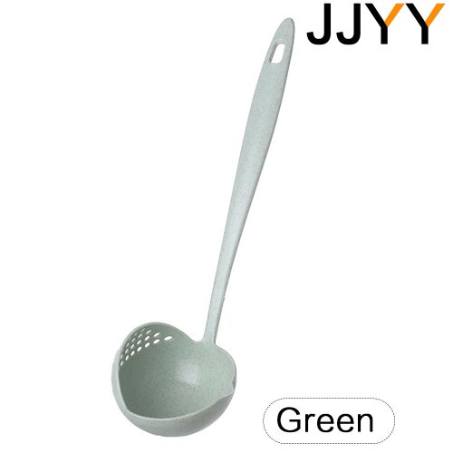 Immagine di JJYY Il cucchiaio da cucina 2 in 1 con manico lungo, filtro in plastica, stoviglie, cucchiaio per pentole calde