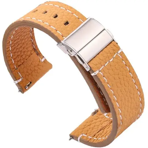 Image de Bracelet Cuir Véritable pour Galaxy Watch 3/4/5 - 18-24mm