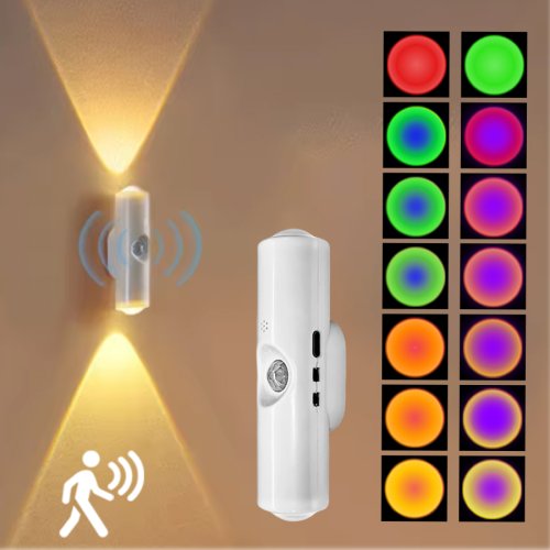 Image de Lampe LED RGB avec Capteur de Mouvement - Éclairage Ambiant Rechargeable