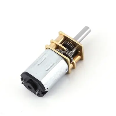 Image de Moteur DC Mini Métallique 3-12V, 15-1000 RPM avec Roue Dentée