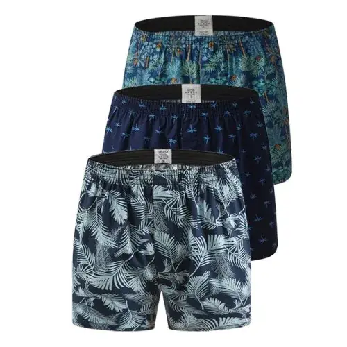Image de Shorts de Boxeur Homme Coton Imprimé - Confort Été