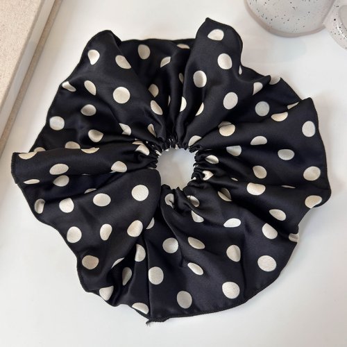 Imagen de Diademas plisadas Retro para mujer, cintas grandes para el pelo, cuerda para la cabeza con temperamento, lazo para el pelo, banda de goma femenina