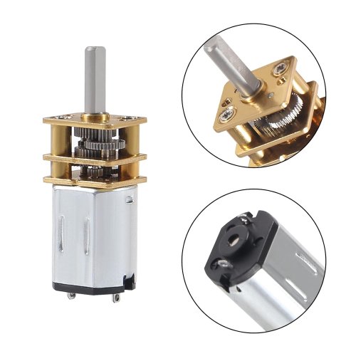 Imagen de Motor de reducción de velocidad DC 3V 30RPM N20 eje de 3mm Mini Motor de engranaje de rueda dentada ...