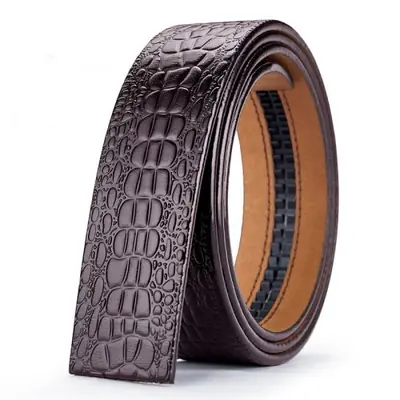 Image de Ceinture Homme Cuir Véritable Double Face Sans Boucle
