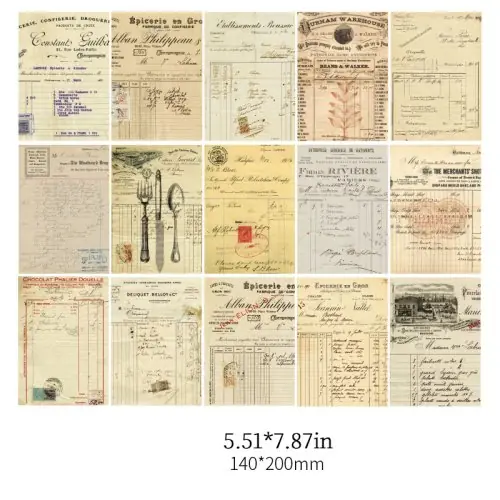 Image de Papier Décoratif Vintage - Lot de 30 Feuilles pour Scrapbooking