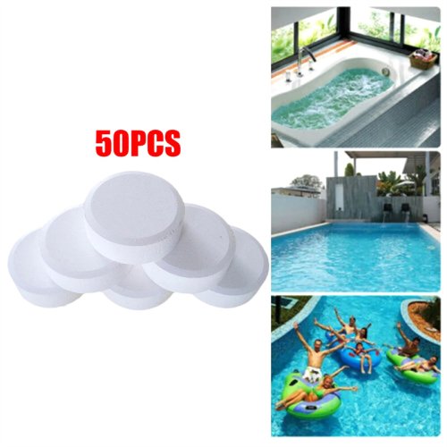 Imagen de Tabletas Naturales para Limpieza de Piscinas y Spa – Desinfección Ecológica con Cloro y Bromo – 50 Unidades por Botella
