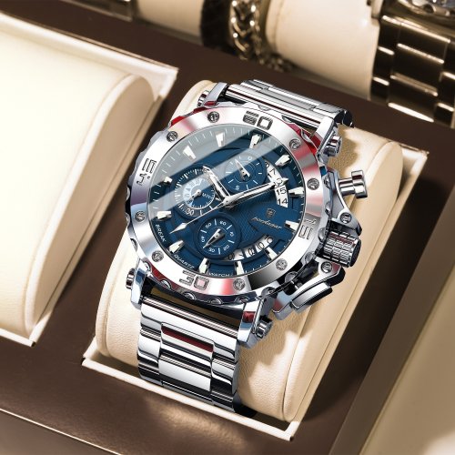 Bild von Luxus Herrenuhr mit Chronograph und Leuchtanzeige