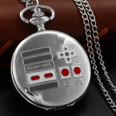 Image de Montre de Poche Vintage en Argent - Pendentif Horloge à Quartz