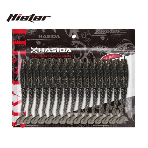 Immagine di HISTAR 1 borsa alta elasticità Design brillante filo lungo T coda plastica morbida verme richiamo di pesca artificiale morbido silicone esche per il corpo