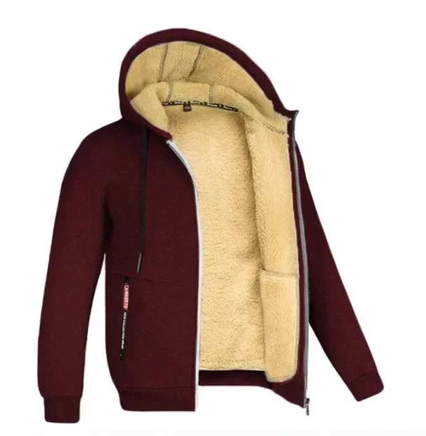 Afbeelding van Warmte & Stijl: Heren Winter Hoodie met Lamsfleece