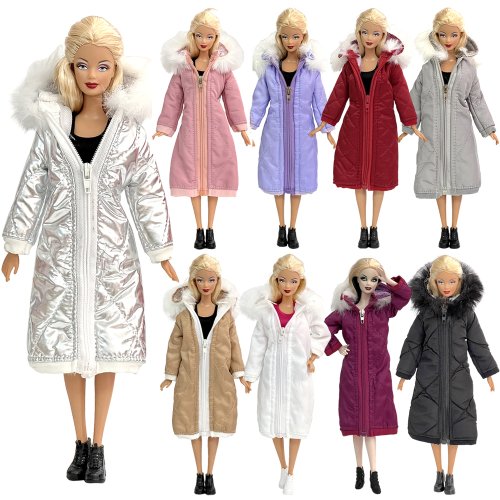 Afbeelding van NK Mode Pop Jas 11.5 inch Poppenkleertjes Kostuum Winter Katoenen Jas 1/6 Pop Grown Winter Jurk 30 CM Poppen Accessoires JJ