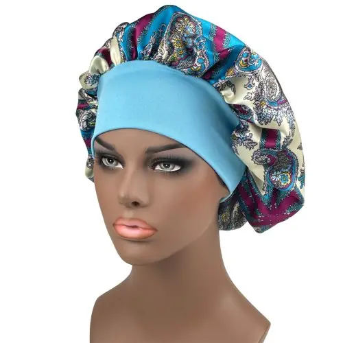 Image de Bonnet de Nuit Satiné Paisley - Confort & Style