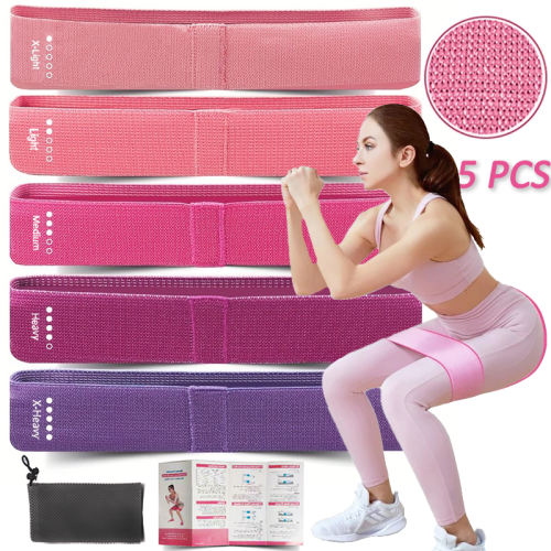 Imagen de Bandas de Resistencia Elásticas para Entrenamiento en Casa, Yoga, Pilates, Crossfit y Fitness – Kit Completo para Gimnasio y Deportes