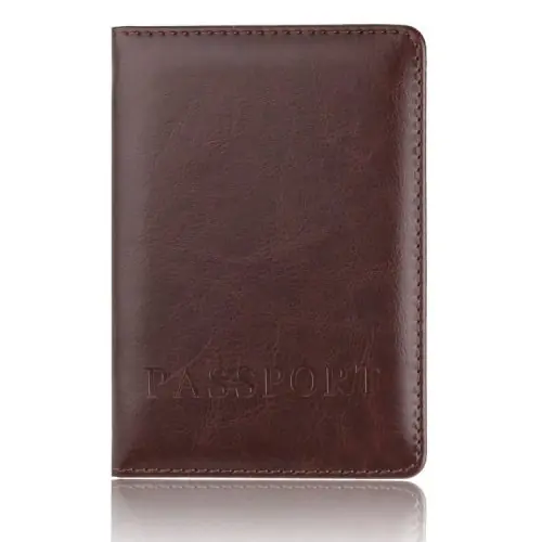 Image de Porte-Passeport Unisexe en Cuir PU - Étui de Voyage avec Fentes Cartes