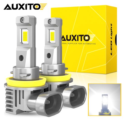 Imagen de Bombillas LED para Faros Auxito H8, H11, 9005 HB3, H9, H16JP de 50W y 16000LM, 12V, Pack de 2 Unidades para BMW E46, F20, Golf 4, Passat B6/B8, Mercedes, Ford y Otros Modelos