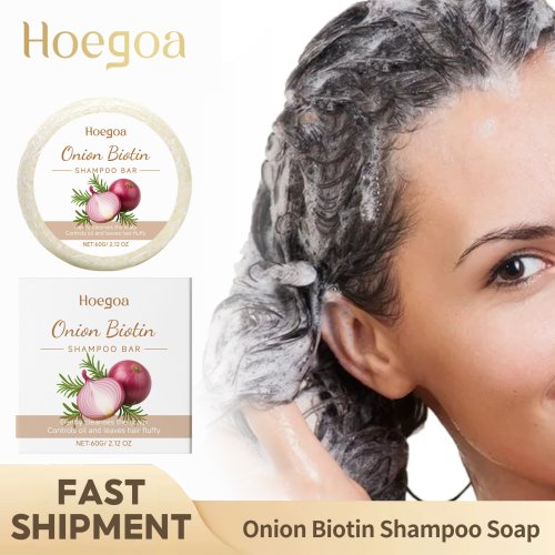 Image of Onion Biotin Shampoo Soap Rosemary Gentle Cleansing Nourish Scalp Hair Growth Anti Loss Moisturizing Smooth For All Hair Types