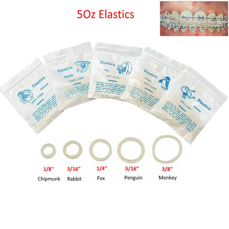 Imagen de Tirantes Elásticos Dentales de Látex - Ideal para Ortodonzia