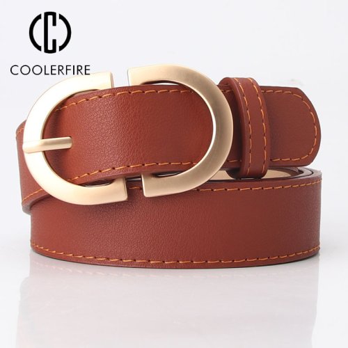 Image de Ceinture Fine en Cuir pour Femmes - Style Rétro & Élégant