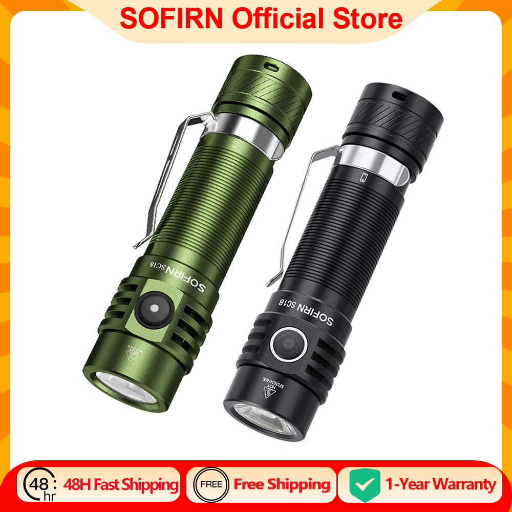 Afbeelding van Sofirn SC18 - Krachtige 1800LM EDC Zaklamp met USB-C Oplaadbaar