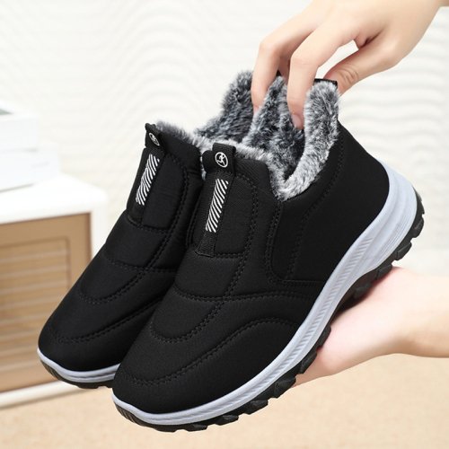 Afbeelding van Warmte en Comfort in de Winter: Dames Outdoor Snowboots met Bontvoering, Antislip Zool en Lichtgewicht Katoen voor Wandelen