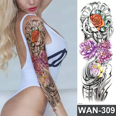 Image de Tatouages Temporaires Faux pour Femmes - Style Animal & Anime