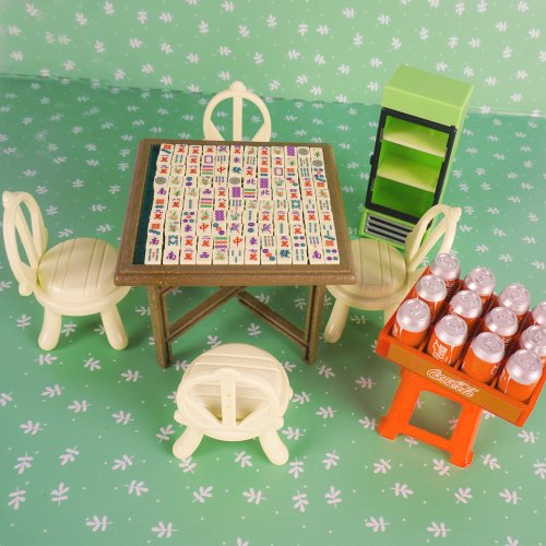 Imagen de Adorno en Miniatura para Casa de Muñecas a Escala 1:12 - Mini Avión, Juego de Ajedrez, Gobang, Mahjong y Rompecabezas - Accesorios para Hogar en Miniatura, Modelo Decorativo Ideal como Regalo