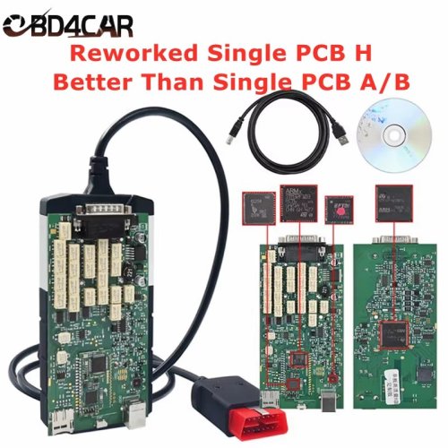 Immagine di Scheda Singola H TCS Pro Bluetooth 4.3 Scanner OBD2 Nuovo VCI FW 3201 v2021.11 - Strumento Diagnostico per Auto e Camion con Sostituzione PCB